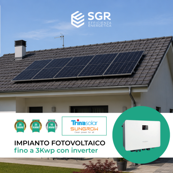 3 KwpTrina Fotovoltaico 3KW + inverter