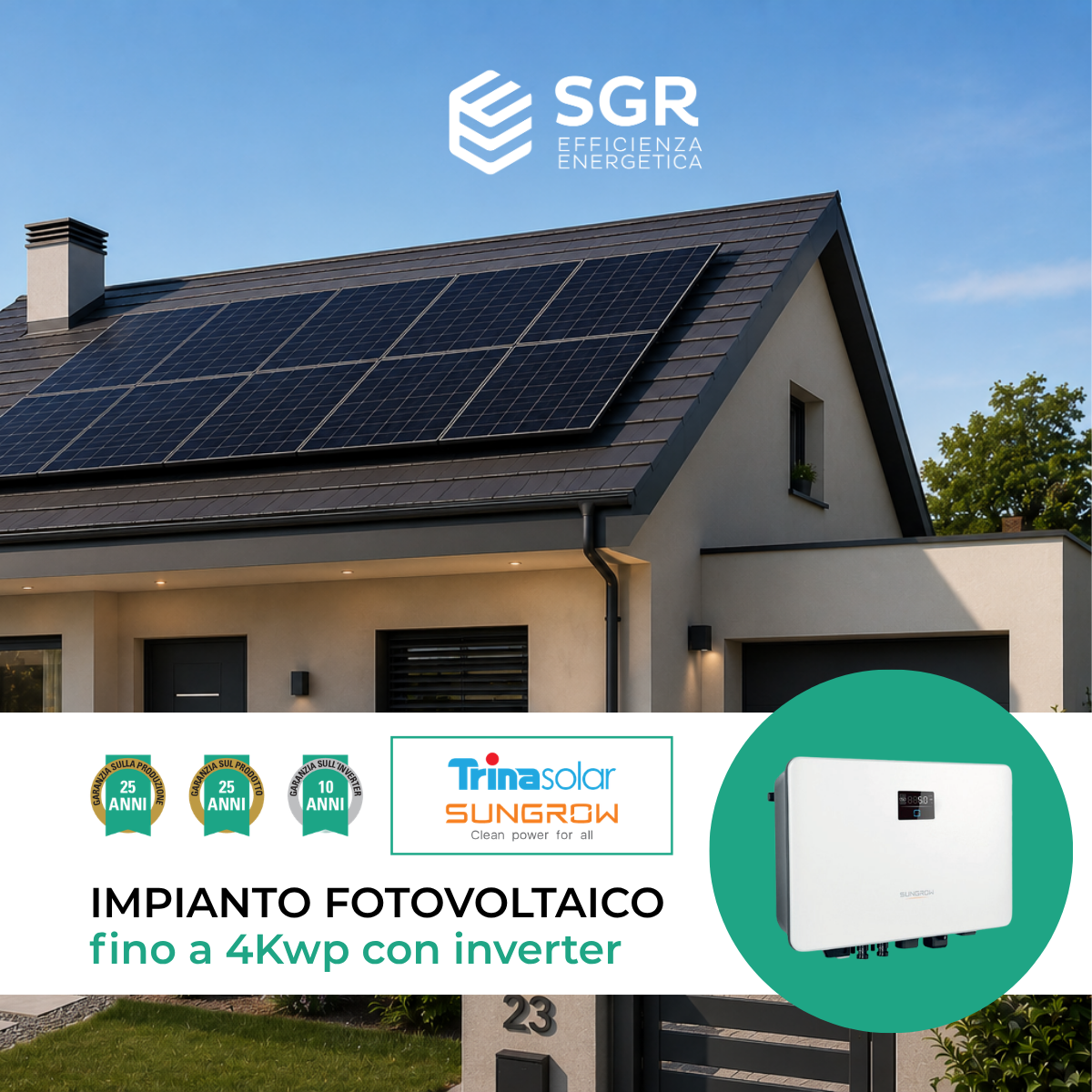 Fotovoltaico 4KW + inverter