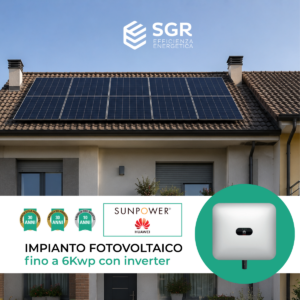 6 KwpSunpower Fotovoltaico 6KW + inverter